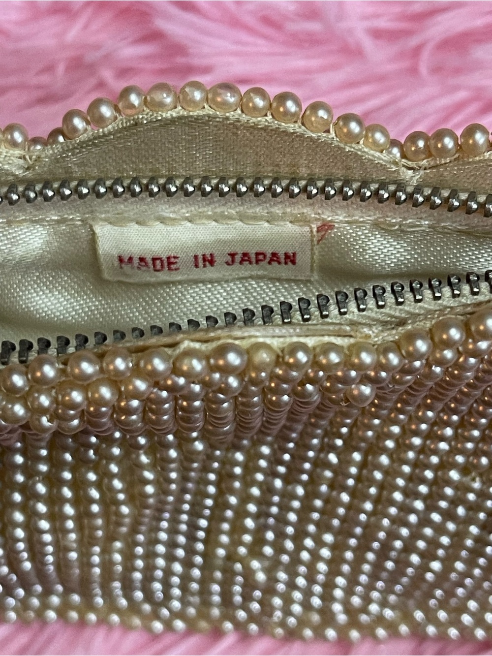 Vintage Japan beaded change purse - Picture 3 of 3